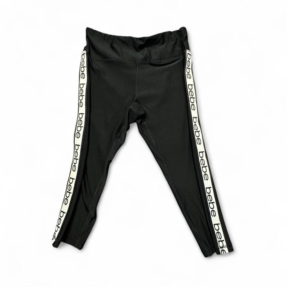bebe Black Logo-Strip Women's Leggings